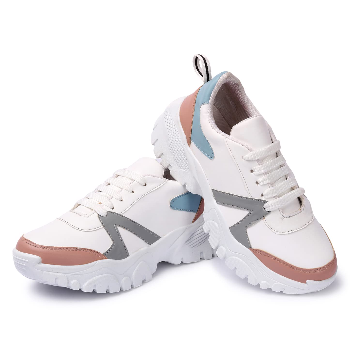 Feet Runner Women's Casual Sneaker Sneakers for Women Stylish Latest Running Walking Gym Zig Zag Sole Design Sports, Walking, Running, Casual, Gym, Shoes, Sneaker for Women Mid Top