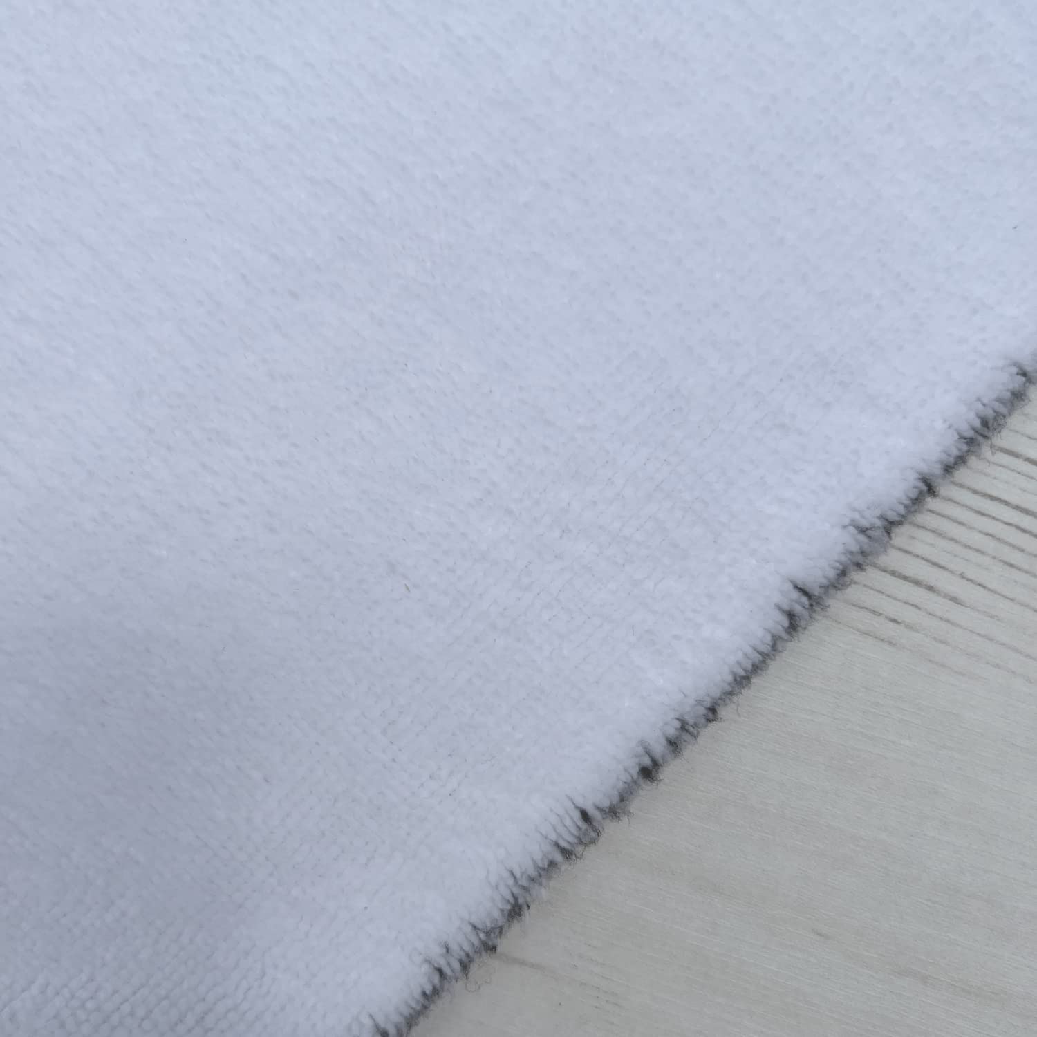 Bamboo Towelling Anti-Bacterial Sustainable Plain Soft Silky Quick Drying Breathable Clothing Dressing Gown Fabric Material | 60” – 150 cm Wide (per Half Metre, White)