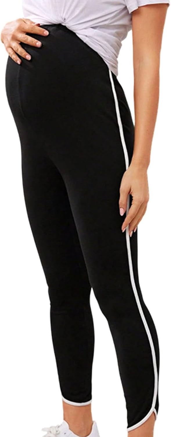 ACSUSS Women Over Belly Sweatpants Maternity Pants Pregnancy Jogger Stretchy Active Workout Leggings
