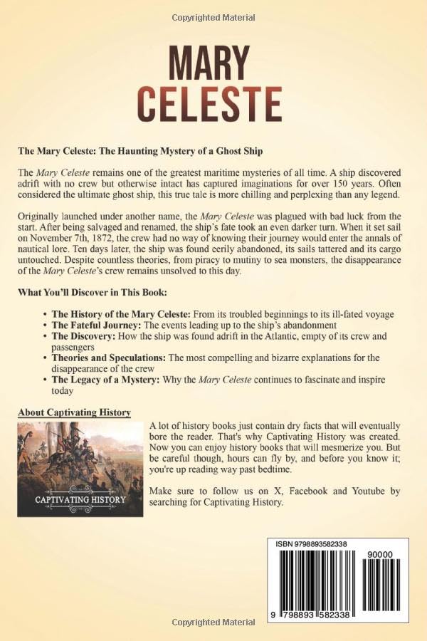 Image of Mary Celeste: A Captivating Guide to the Ghost Ship and the Unsolved Mystery of Its Abandoned Crew