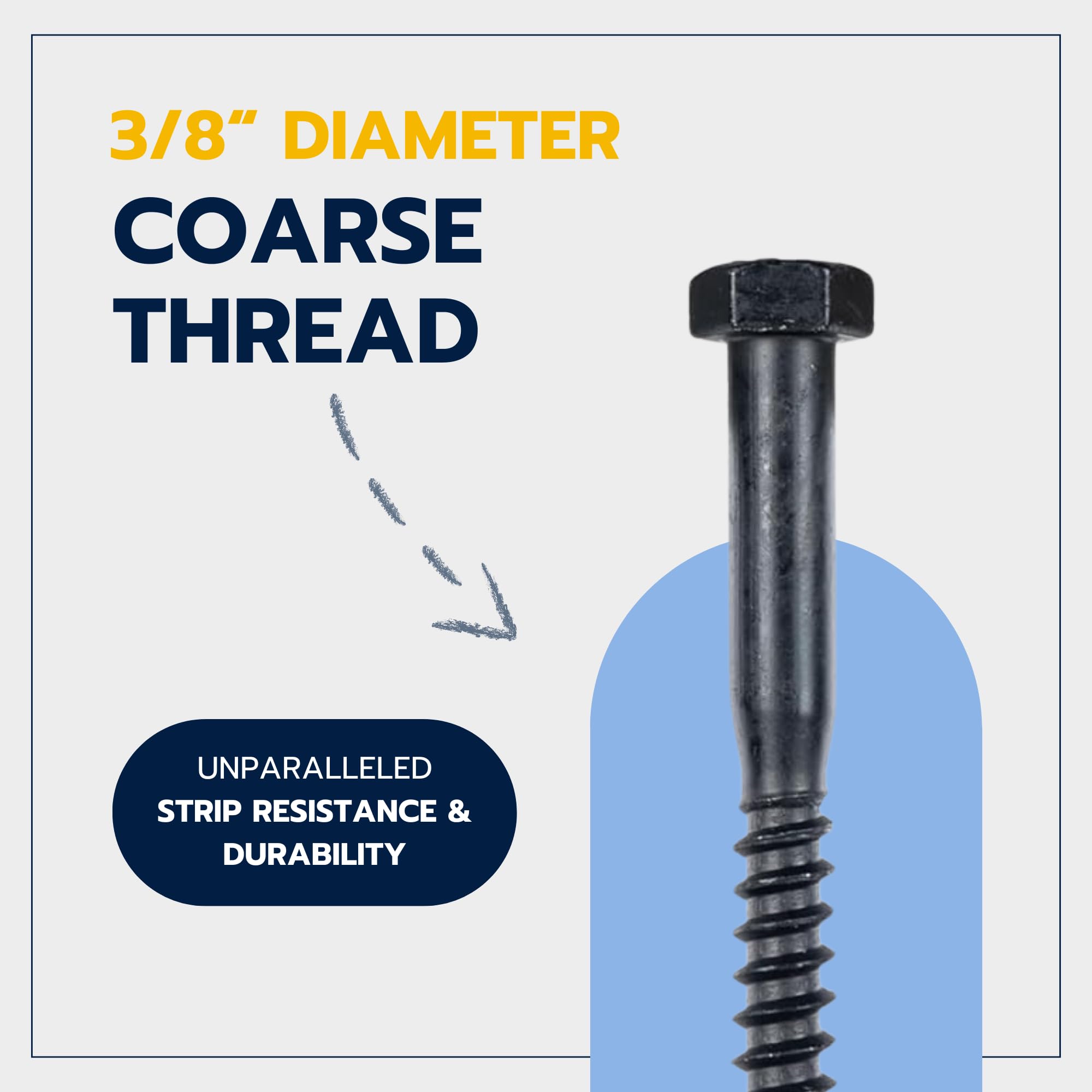 Lag Screw Kit - 50 Black Ruspert Screws & Washers -5 Lag Screw Kit - 50 Black Ruspert Screws & Washers -5
