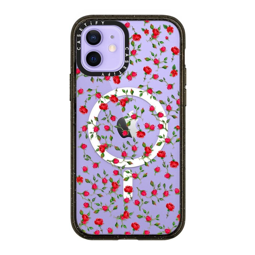 CASETiFY Impact Magsafe - Custodia protettiva per iPhone 12, 4 test di caduta di qualità militare/2,5 m, protezione anticaduta, colore: Nero trasparente