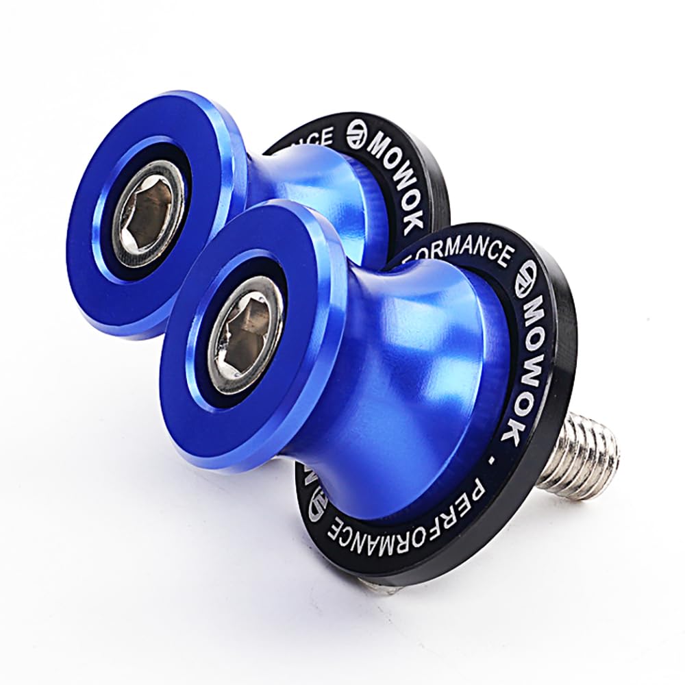 Universal M8 Ständeraufnahme Bobbins Montageständer Schwingen Mortorrad Zubehör für S1000 R XR RR, GSR 600 750 GSXR GSXS 1000 GSX-8S V-Strom 800DE SV650 CBR 954 RR Trident 660, MTS V2 V4 (Blau)