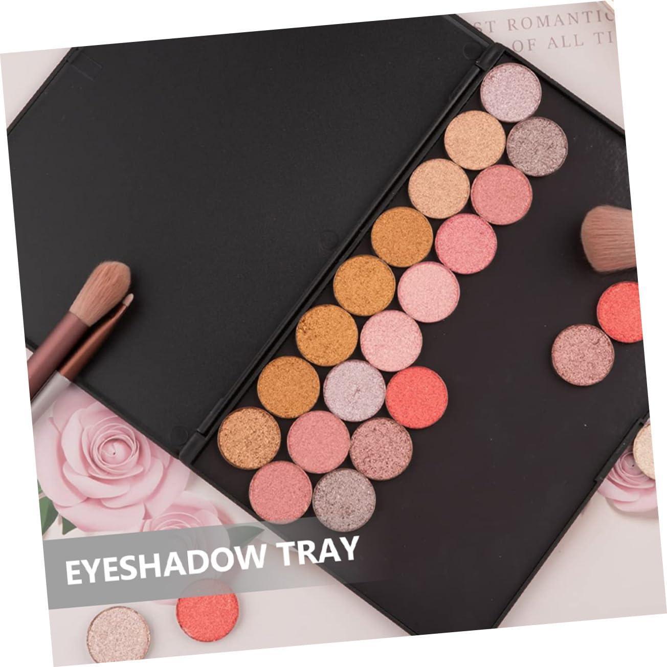 Healeved Palette Magnetica Vuota 2 Pezzi per Eyeshadow in Abs Nero, Resistente All'usura e Pratica, per DIY Eyeshadow e Make Up On-the-go