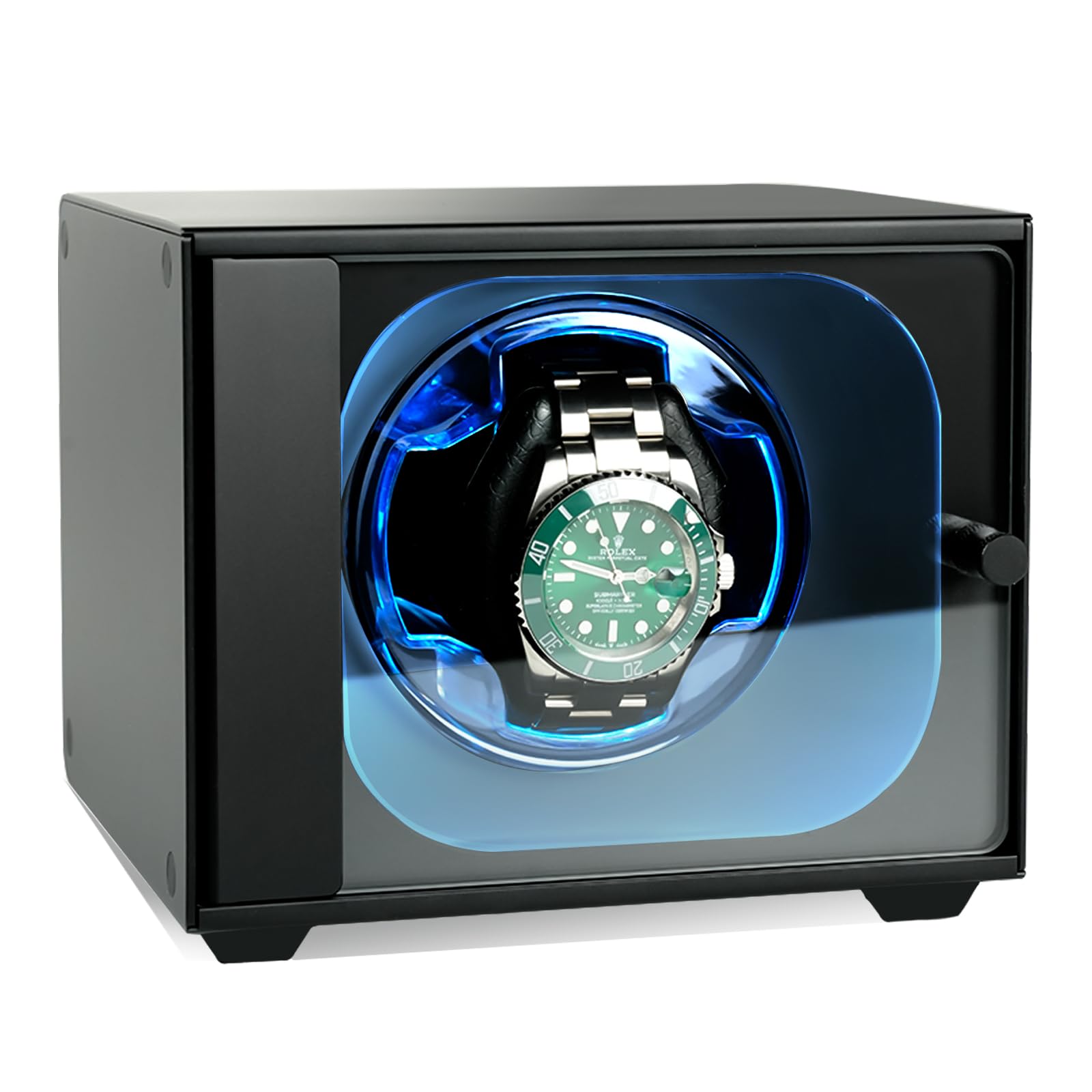 Cevale Watch Winder Aluminum Single Automatic Watch Winder with Ultra Quiet Motor 0dB Self-Winding Metal Watch Winder for