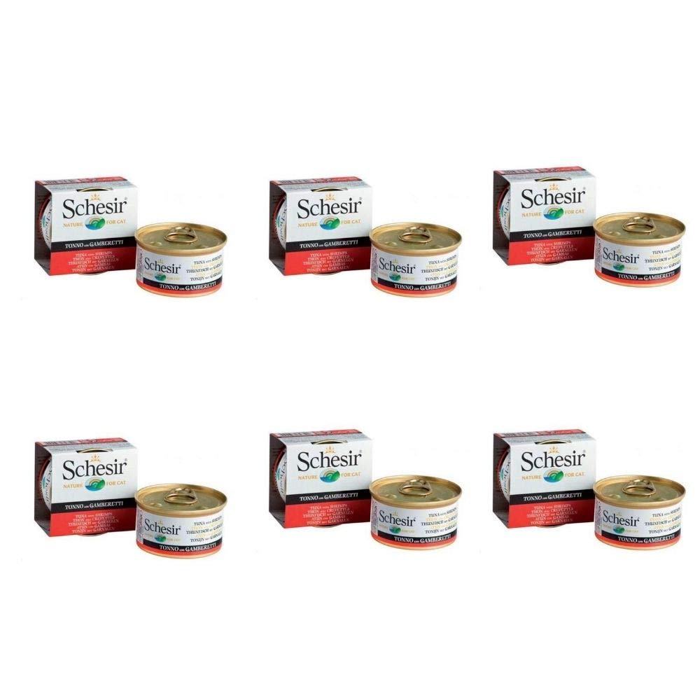 Schesir Wet Cat Food Tuna with Shrimps - 50 g - Pack of 6 (B01FX997X8) Amazon Price History, Amazon Price Tracker