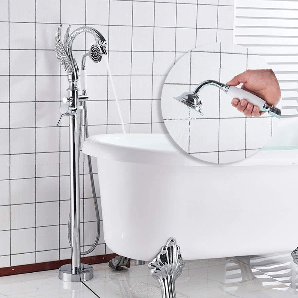 Ensemble de robinet de baignoire résistant au calcaire noir