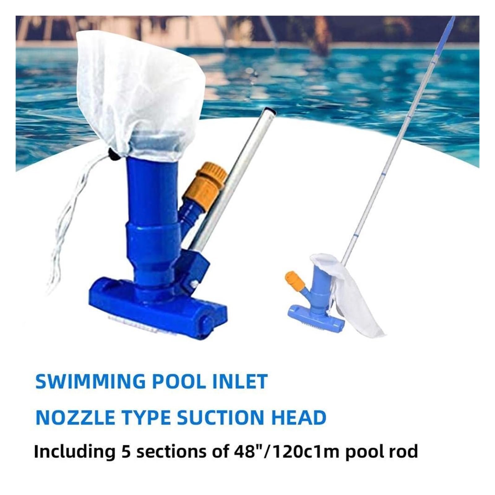 Szczotka do odkurzacza Jet Zestaw do basenu Głowica odkurzająca Z workiem na szczoteczki Adapter do węża Narzędzie do czyszczenia Akcesoria do basenów Spa Pond Tools