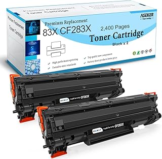 ASEKER Compatible 83X CF283X (83A CF283A) Toner Cartridge 2200 Pages for HP LaserJet Pro M201 M201dw M201n MFP M127 M127fn M127fw M125a M125nw M225 M225dn M225dn M225dw M225dw Printers (2 Black)