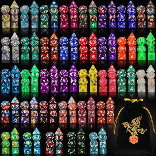 QMay 35 Sets Polyhedral Dice