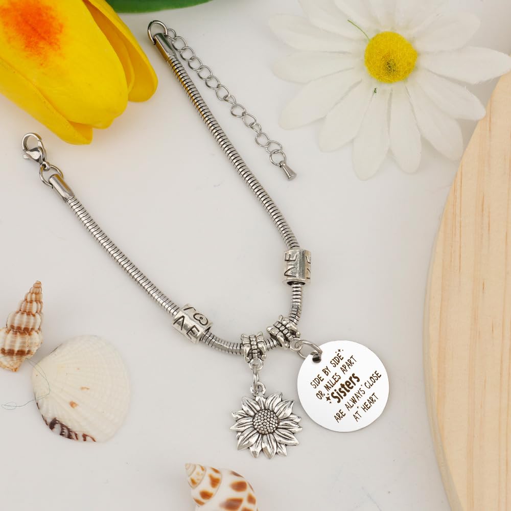 Sister Birthday Gifts Christmas Mothers Day Sisters Graduation Valentines Bracelet Sunflower,Butterfly,Elephant
