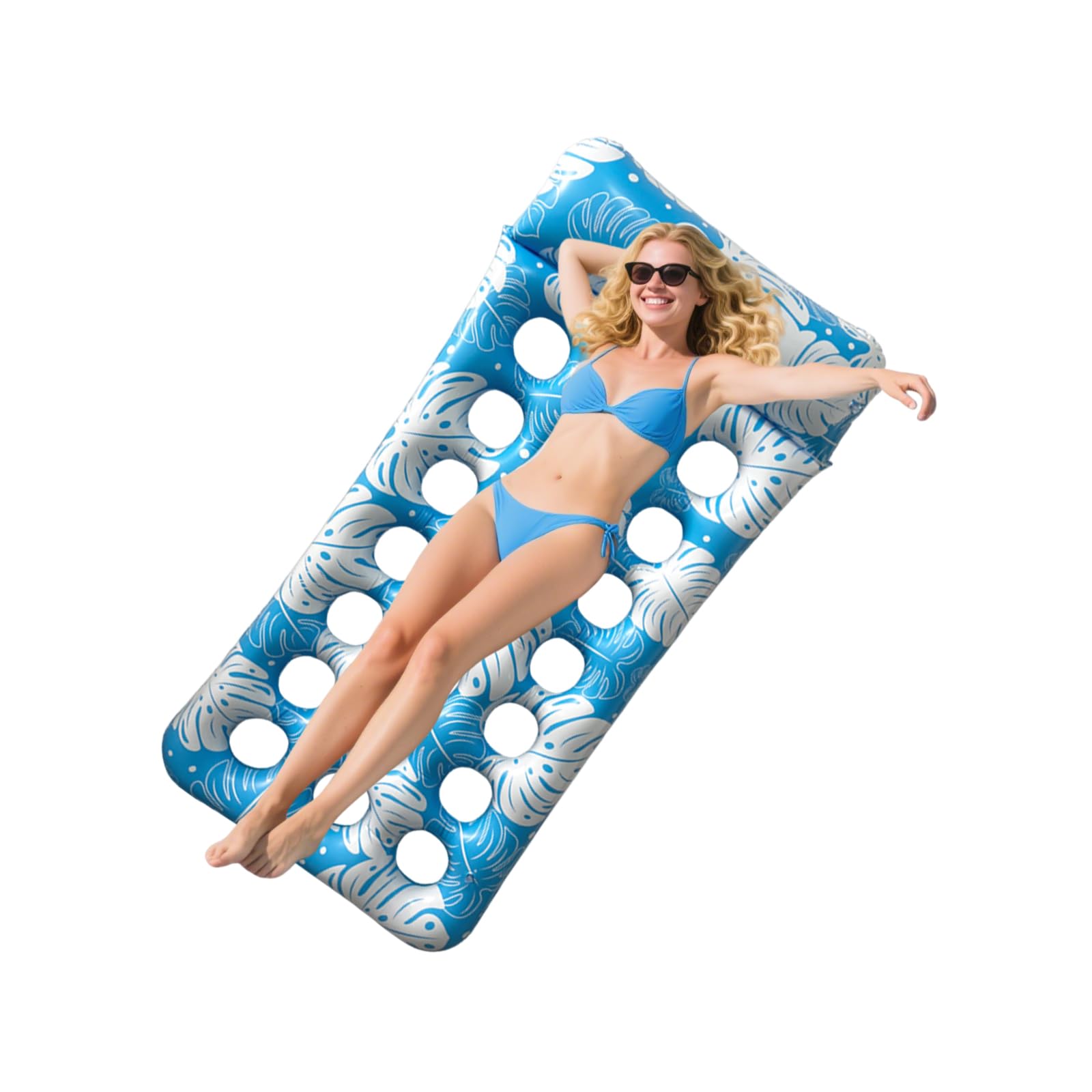 Balakaka Inflatable Pool Floats Lounger, Pool Inflatables Keep Cool Sun Tanning Bed Thickened PVC for Adults, Floating Mat Raft Floaty Lounge Above Water for Pool, Beach, Lake