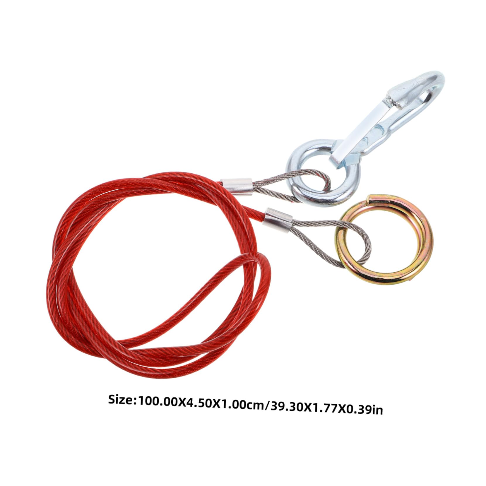 GRIRIW Trailer Safety Cables 1m/3.28ft Stainless Steel Tow Rope Heavy Duty Wire Safety Cables Strap for Rv