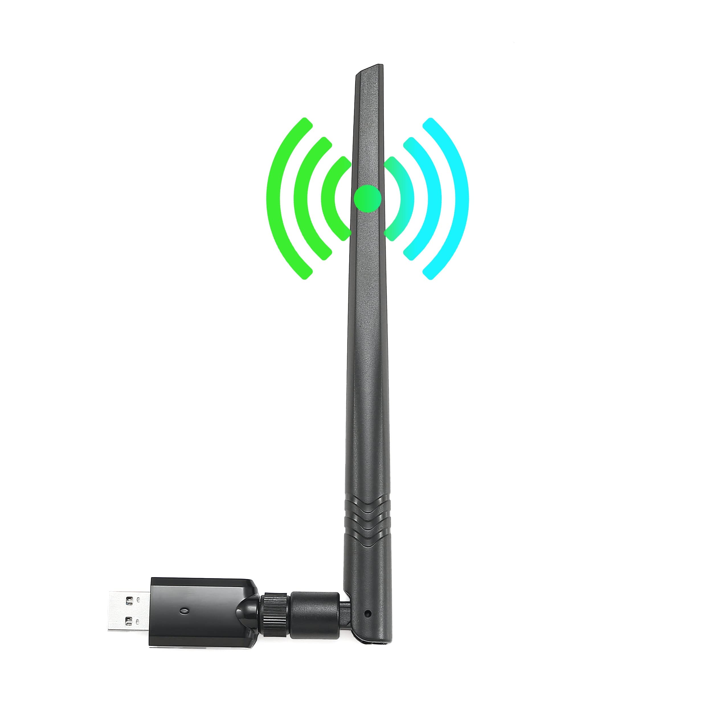 WE Clé Wi FI Puissante 1200 Mbps 5 GHz, Adaptateur USB WiFi, Dongle Wi-FI, USB 3.0 - Compatible avec Windows 10/8.1/8/7/XP/Vista, Mac OS X 10.9-10.13 - Noir