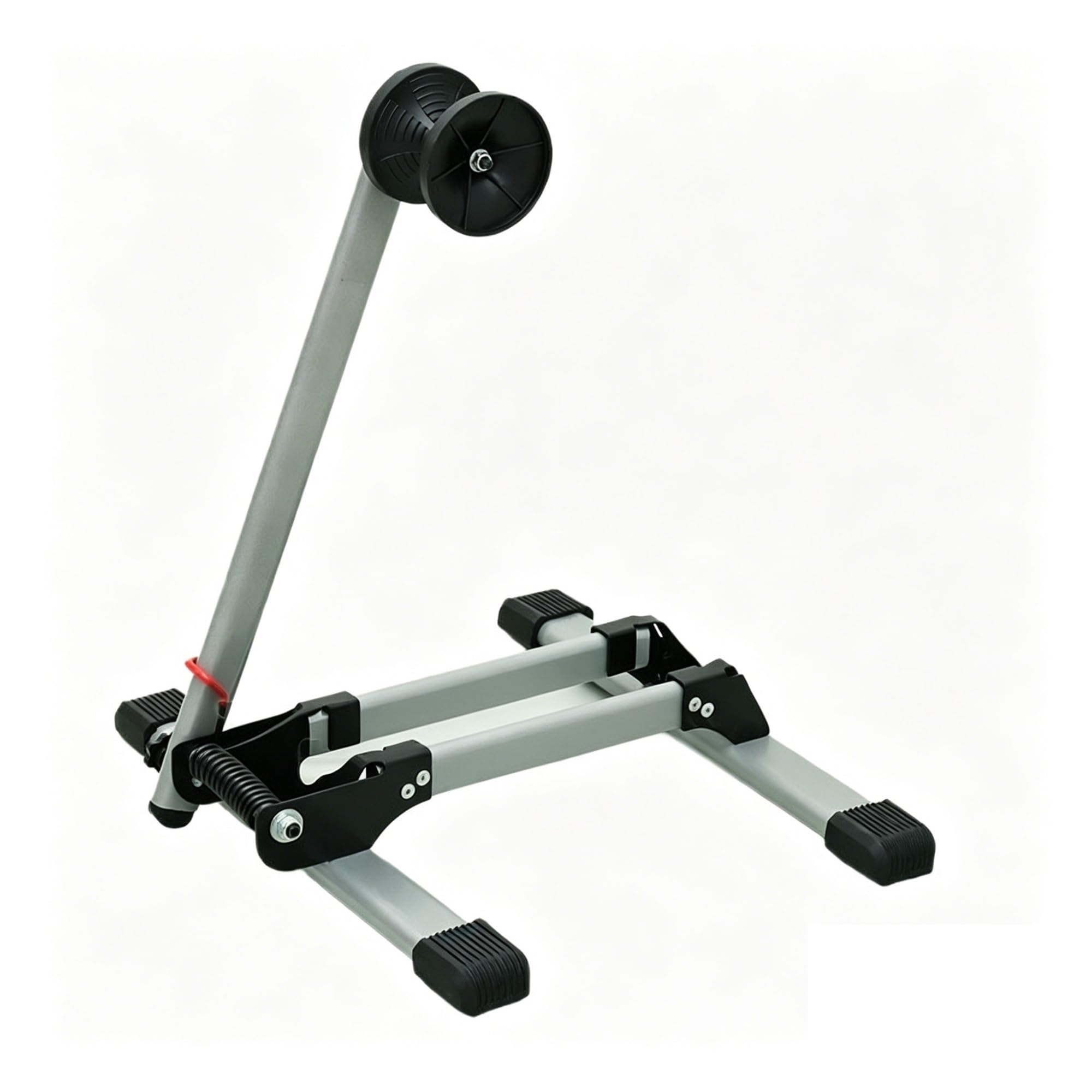 Bisxhvqjzkc Silver Carbon Steel Folding Bike Floor Parking Rack
