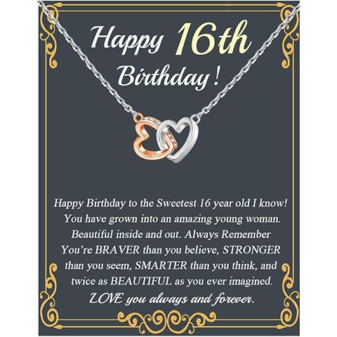 BNQL 16th Birthday Necklace - Heart Shaped Jewelry Cover