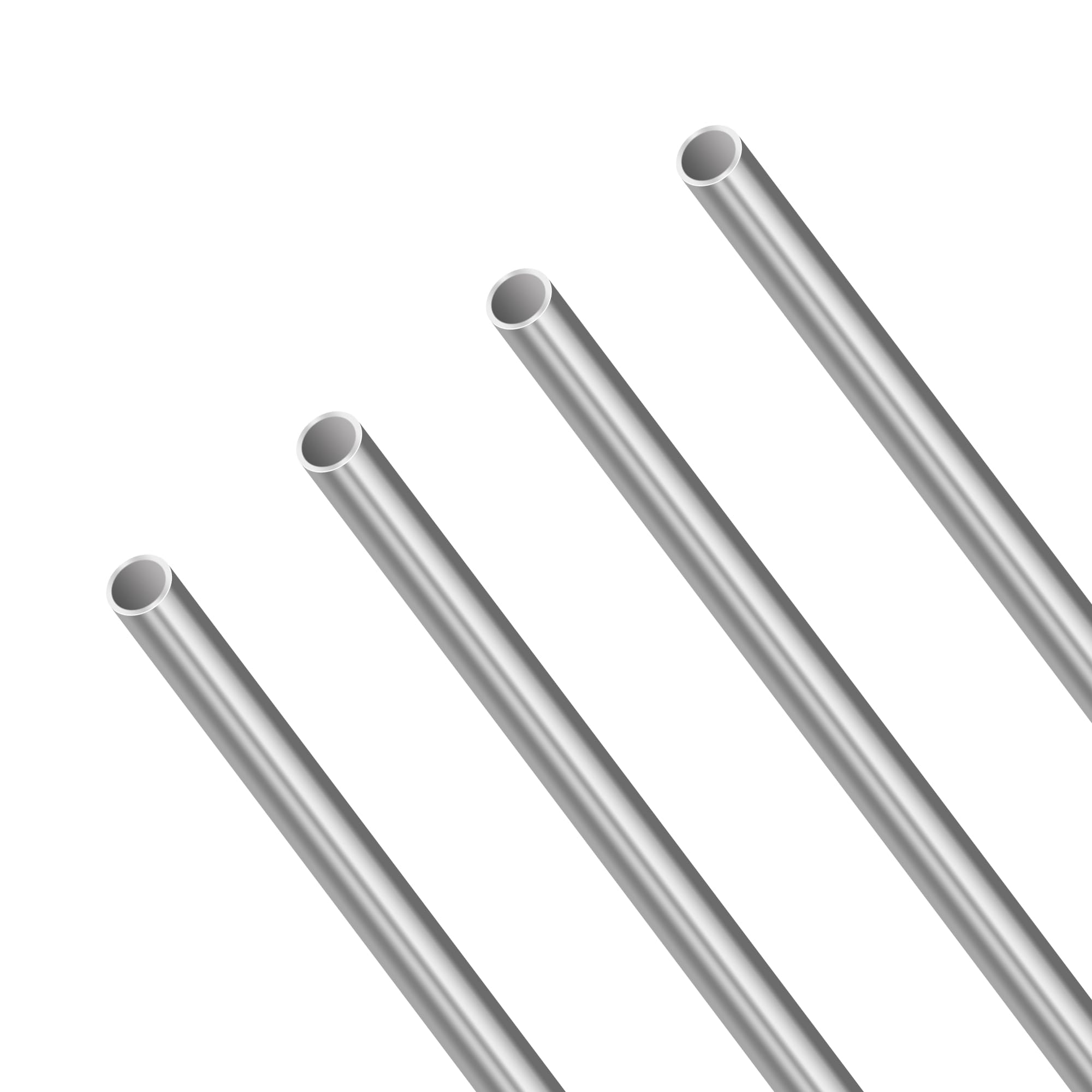 Tubo in acciaio inossidabile 304 300 mm 9 mm x 0,4 mm senza cuciture 4 pezzi