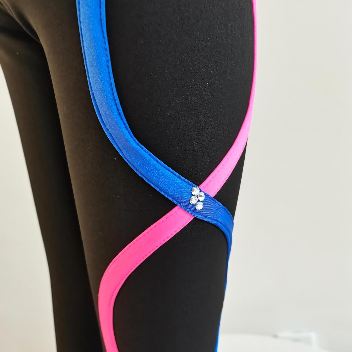 Figure Skating Pants with Fleece for Girls Black Training Clothes for Child and Adlt to Wear While Skating