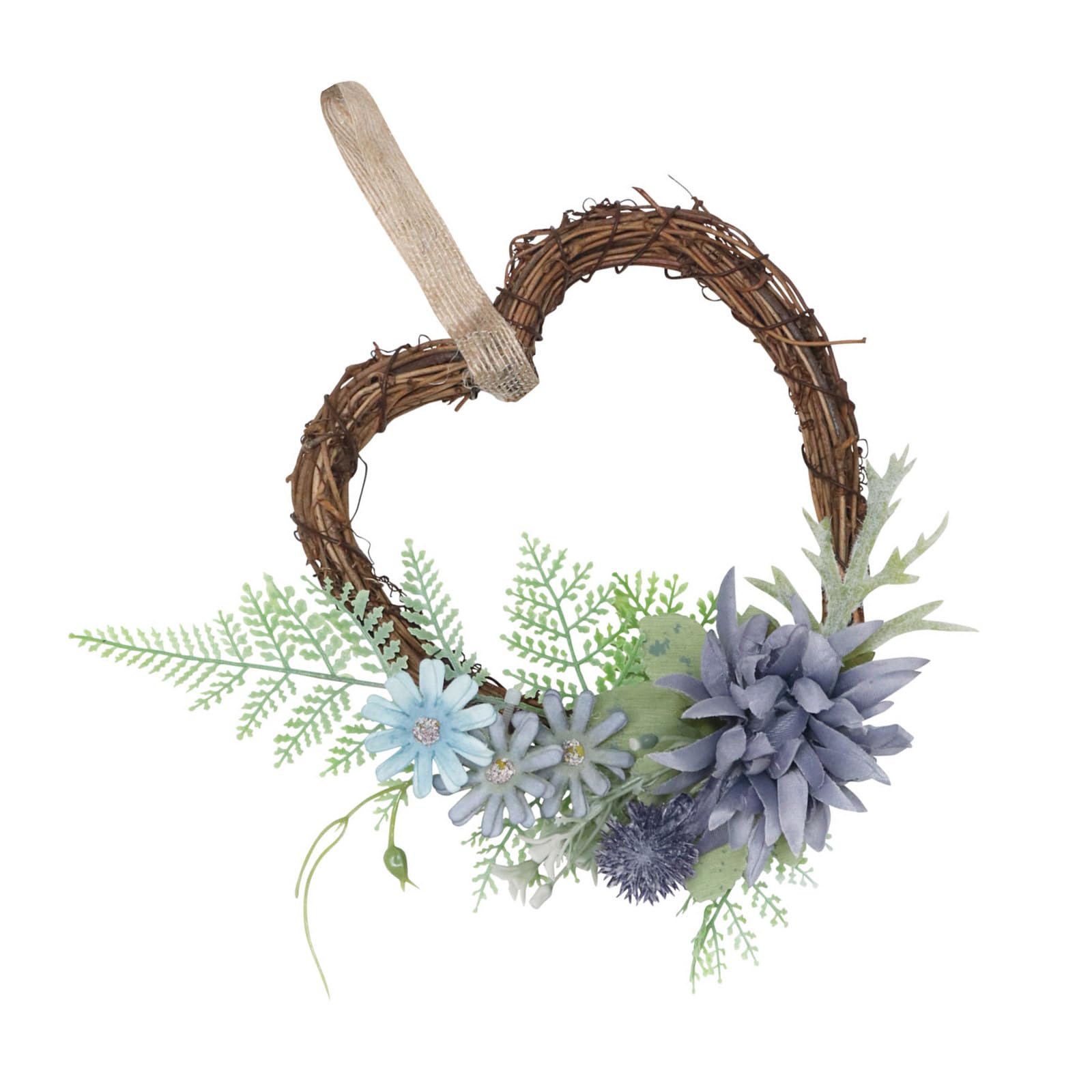 Carotoe B Fade Resistant Heart Shaped Wreath Indoor Outdoor Decoration Front Door Garland For Event Festivals And Everyday Use Artificial Flower Heart Wreath