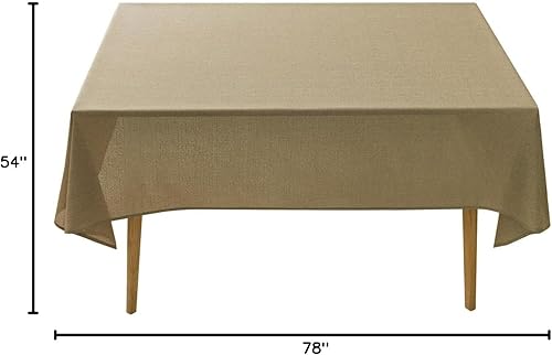 Miniatura 8 de NLMUVW Mantel rectangular de lino tostado, mantel de granja, texturizado, resistente al agua, decorativo para cafetería, comedor y cocina, 54 x 78