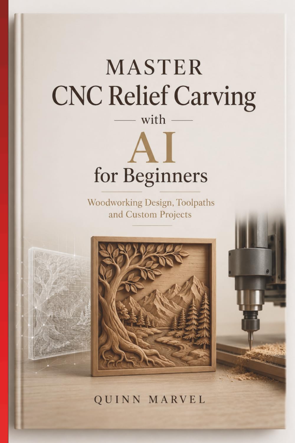 MASTER CNC Relief Carving with AI for Beginners: Woodworking Design, Toolpaths and Custom Projects