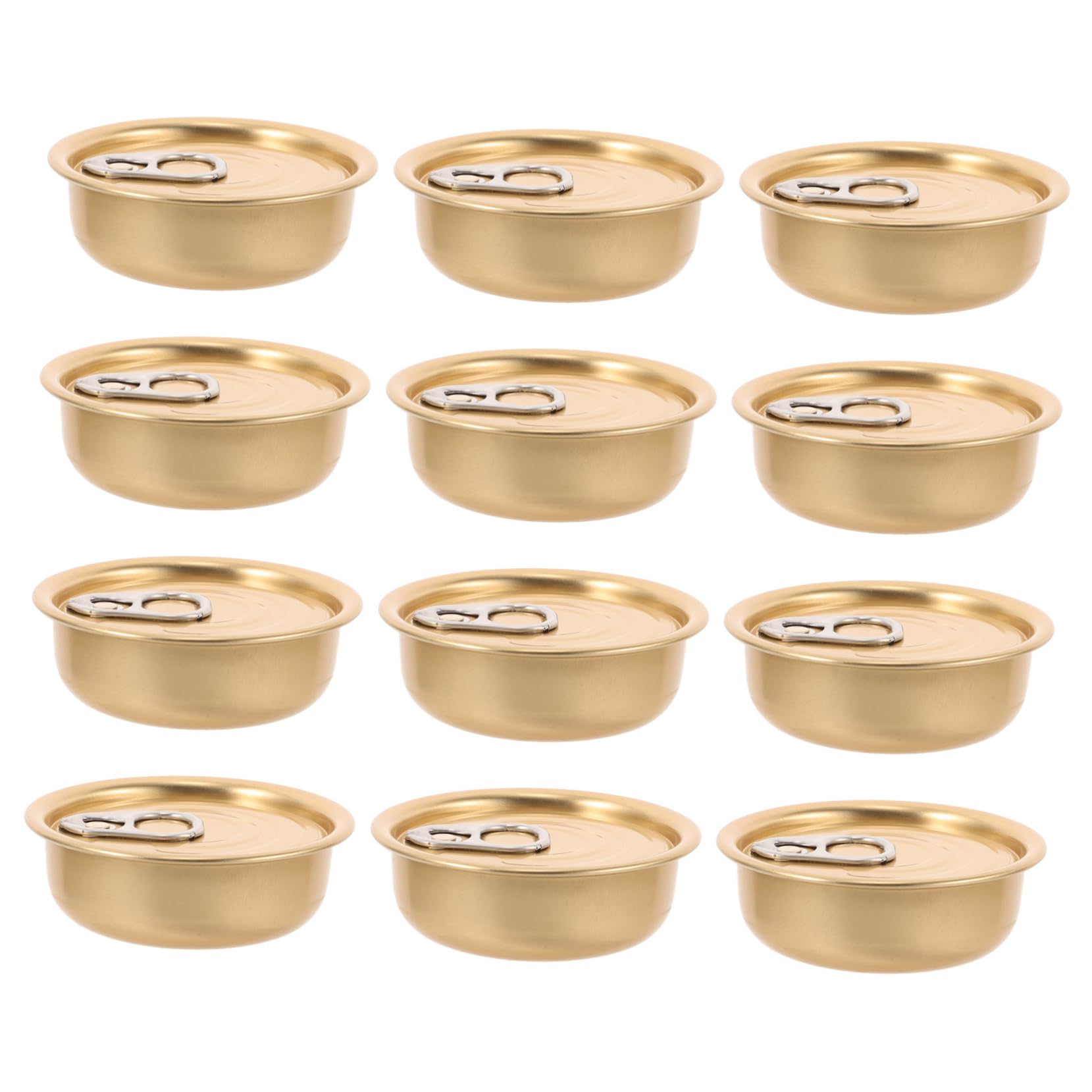 OHPHCALL 12pcs Snack Tins Versatile Aluminum Storage Cans for Pet Treats Empty Food Cans with Easy Open Lids for Cookies and Snacks Metal for Freshness