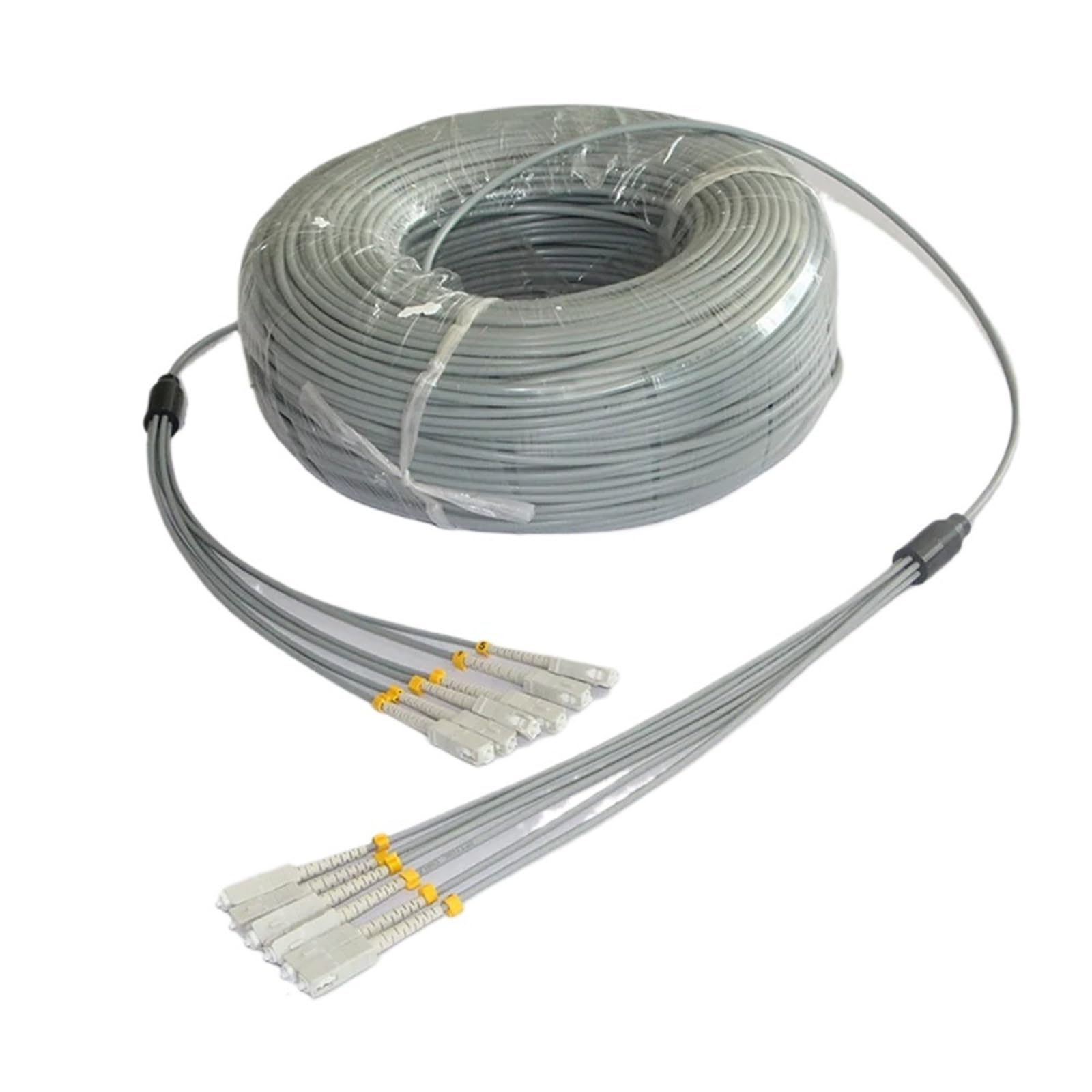 Câble de raccordement à fibre optique 6 fils 60-120 m OM1 OM2 MM 100 m 80 m 6C SC LC FC ST multimode 6 fibres FTTH (120 m SC-SC OM1)