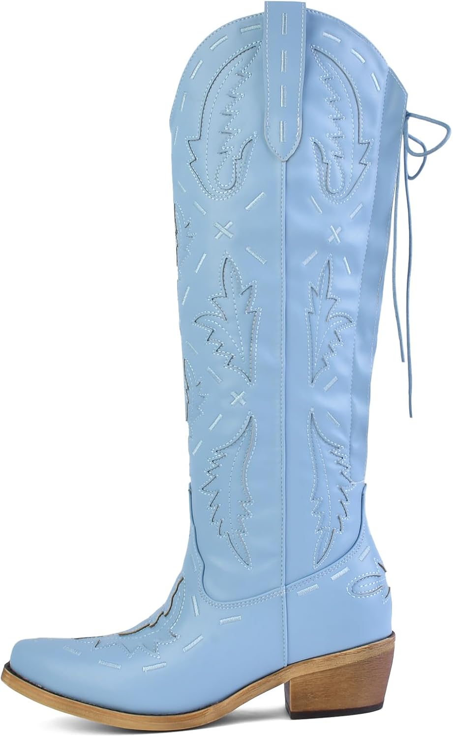 FancyQueen Faux Fur Boots for Women Knee High Furry Heel Boots Fashion Pointed Toe Snow Winter Boot Warm Women Boot - Image 7