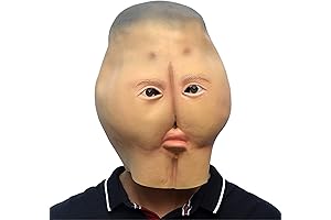 Full Head Spoof Mask, Brown Butt Head Latex Mask