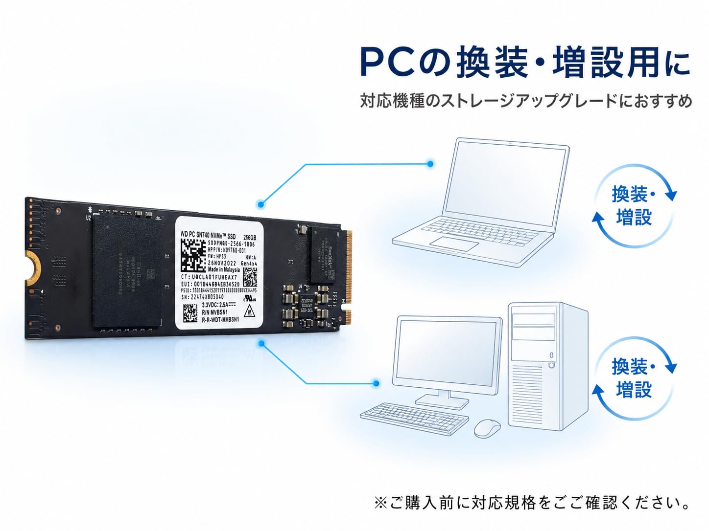Amazon | 【整備済み品】WD PC SN740 256GB NVMe SSD SDDPNQD-256G