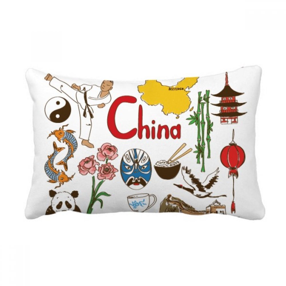 Drapeau national Chine panda jeté de lit et insert oreiller 40x60