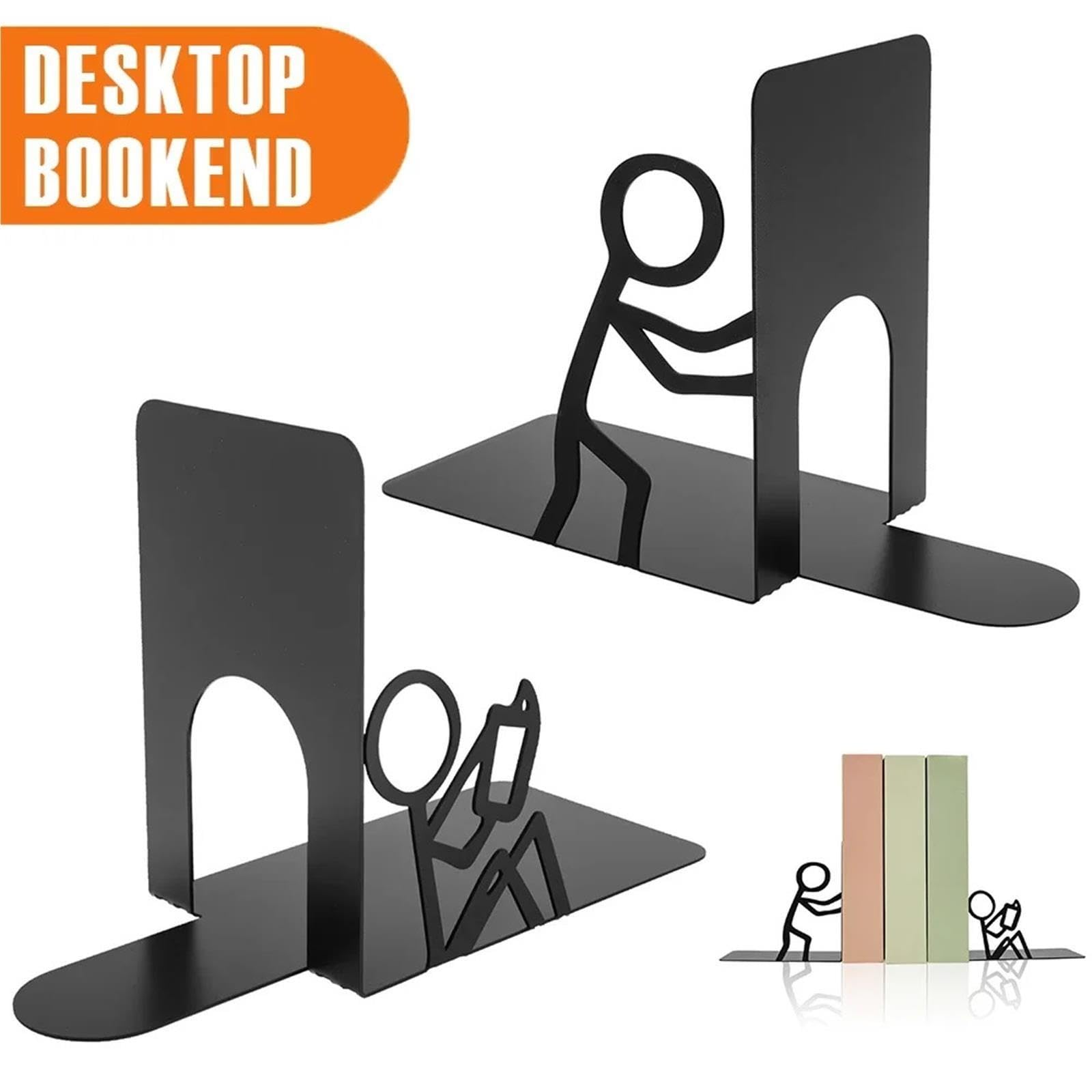 Buchstützen 2 Stück Desktop-Buchstütze aus Metall