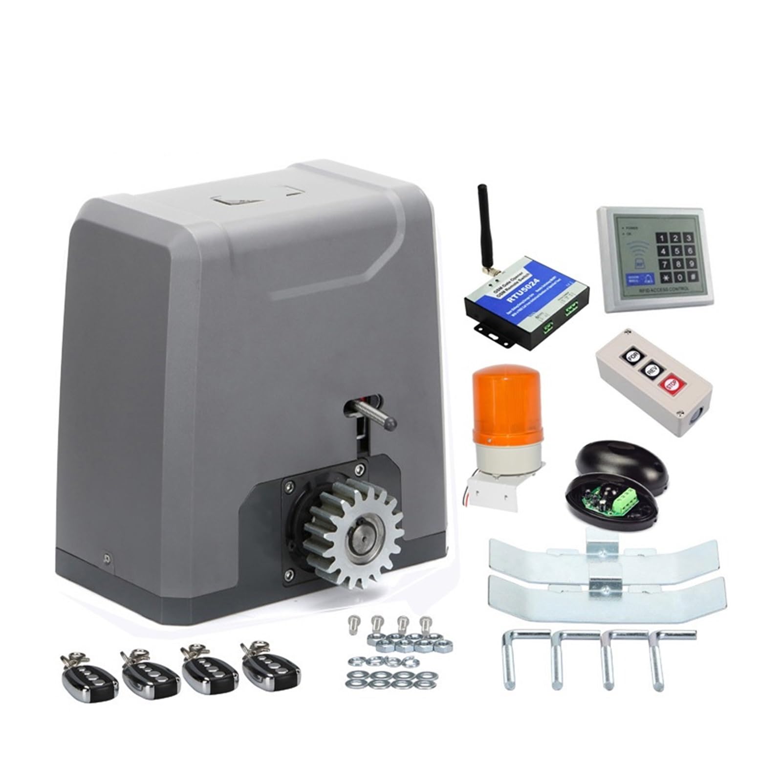 SL1500AC Automatyczny silnik do otwierania bramy przesuwnej dla bramy przesuwnej o masie maks. 1500 kg z opcjonalnymi częściami jako klawiatura modułu fotokomórki Gsm(Kit 5)