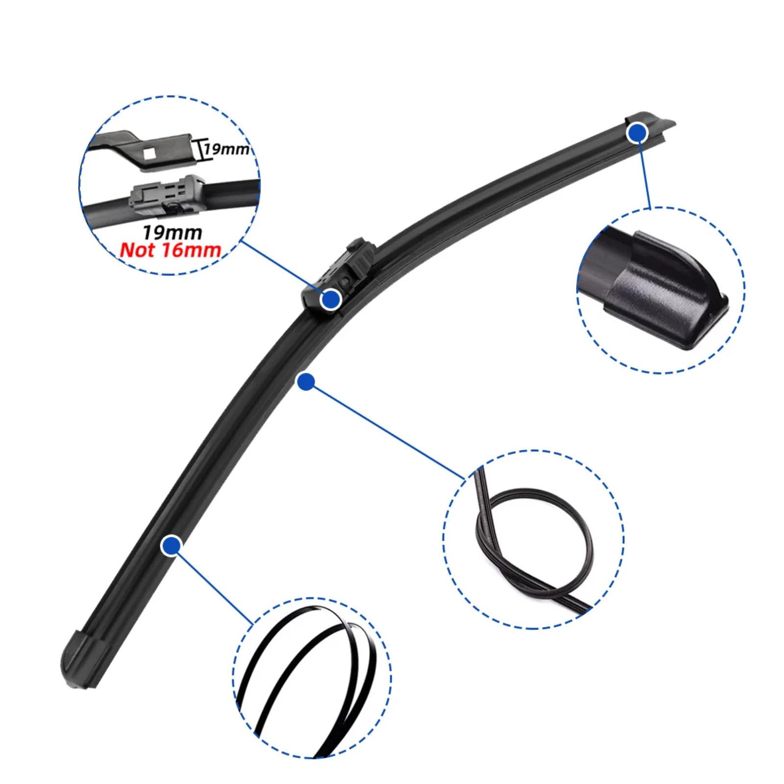 Escobilla coche Escobillas De Limpiaparabrisas Compatible Con Skoda Para Yeti 2009-2019 Piezas De Repuesto Delanteras Y Traseras | 4Front