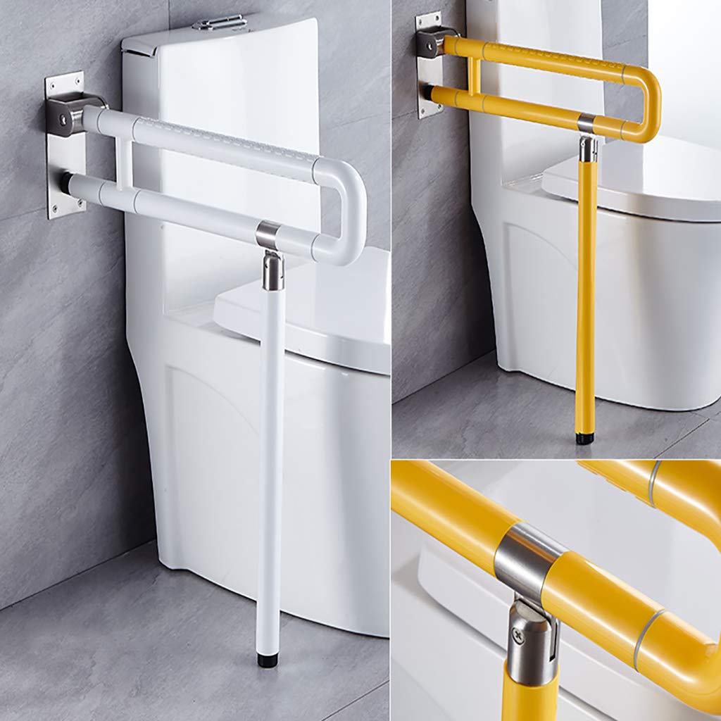 Poręcz bezpieczeństwa uchwyt do toalety, drążek prysznicowy dla seniorów i niepełnosprawnych, rama podtrzymująca do łazienki do domu i hoteli, 60 cm x 70 cm