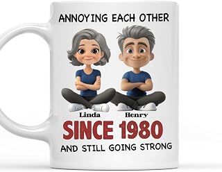Wrappiness Together Forever - Personalized Custom Couple Coffee Mugs, Annoying Each Other Since, Gift for Husband Wife Him Her on Valentines, Anniversary, Wedding, Birthdays