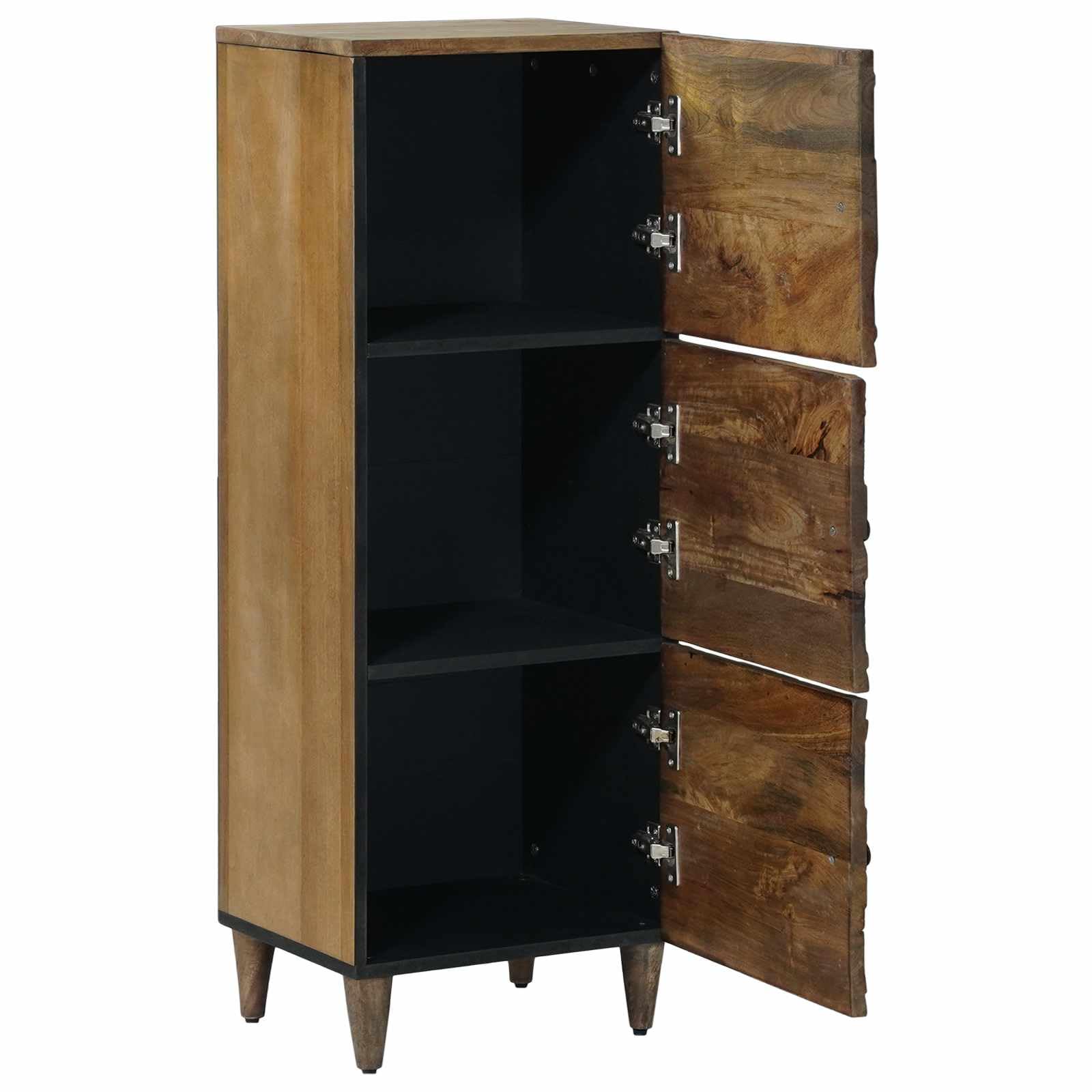 Armadio alto in legno massiccio di mango, marrone, 40 x 33 x 110 cm