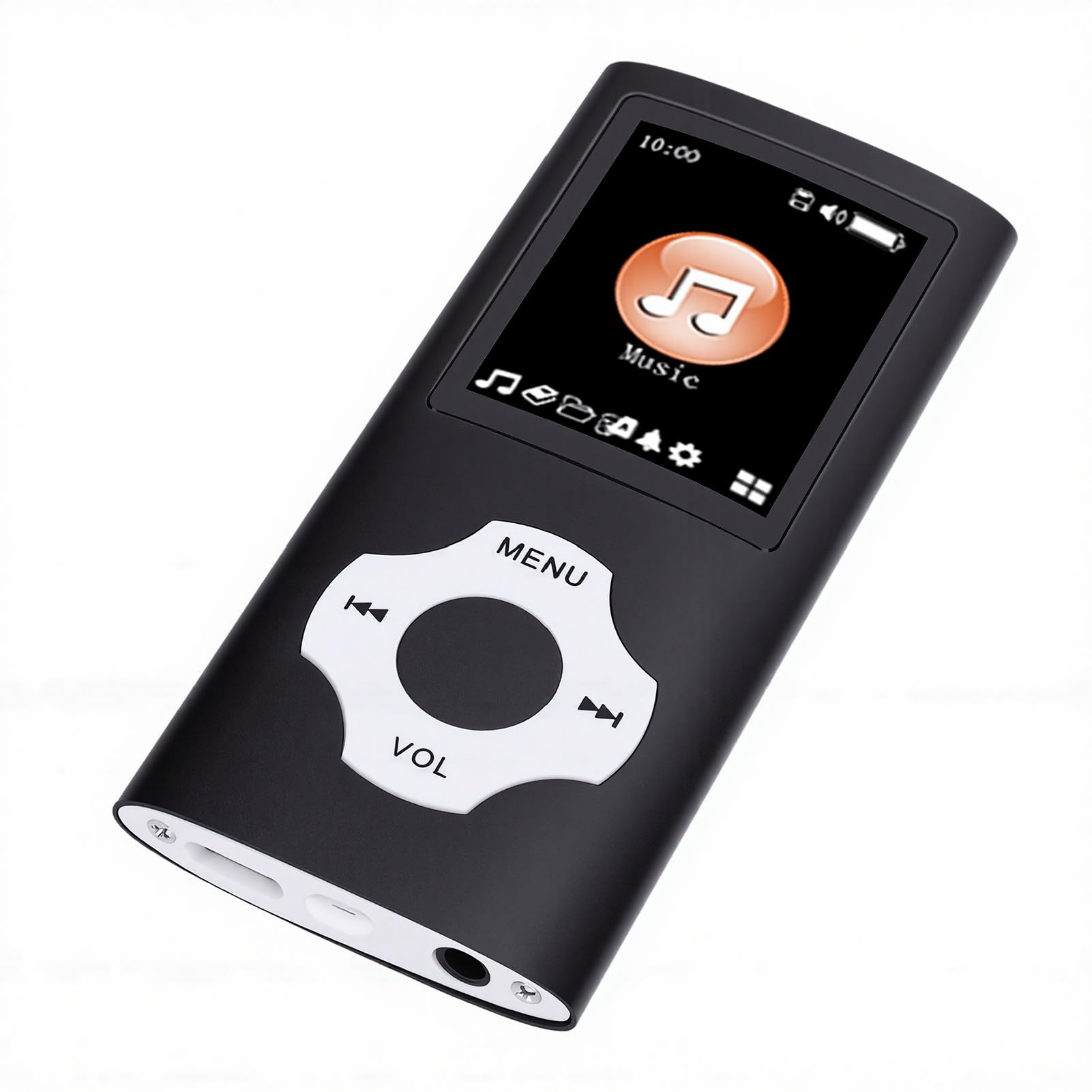 64GB MP3 Player, Bluetooth HiFi Music Player, 1.8" Screen, FM, E Book, Recorder, 30H Play, Metal Shell for Running Gym Travel (Black)-image-18