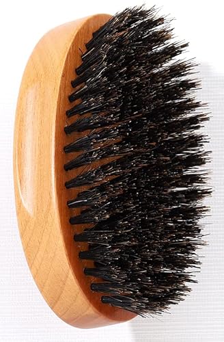 Boar Bristle Beard Brush For Men, Firm Bristles Wood Hair Comb For Mustache, Thin, Short Hair - Military Style #TOP6