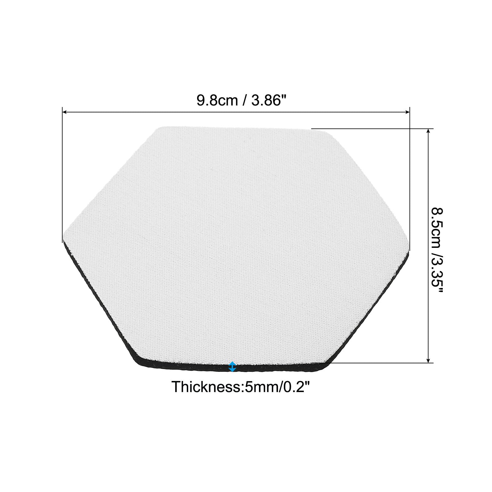 PATIKIL Sublimation Coaster Blanks, 10Pcs 3.9x3.4" Hexagon Blank Cup Coasters for Thermal Sublimation DIY Crafts White - Image 2