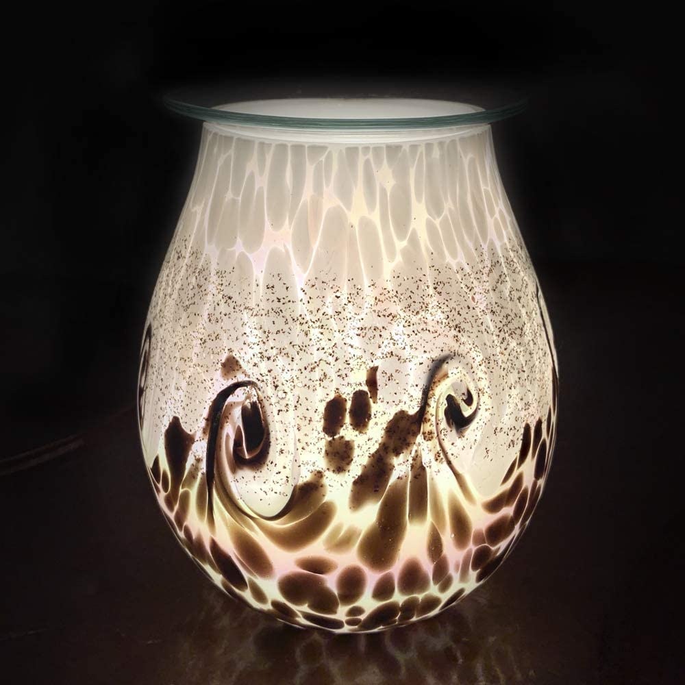 Elektrischer Kerzenwärmer Kunstglas Duftwachs schmilzt Brenner Aroma Nachtlicht Dekorative Lampe für Geschenke Wohnkultur Café