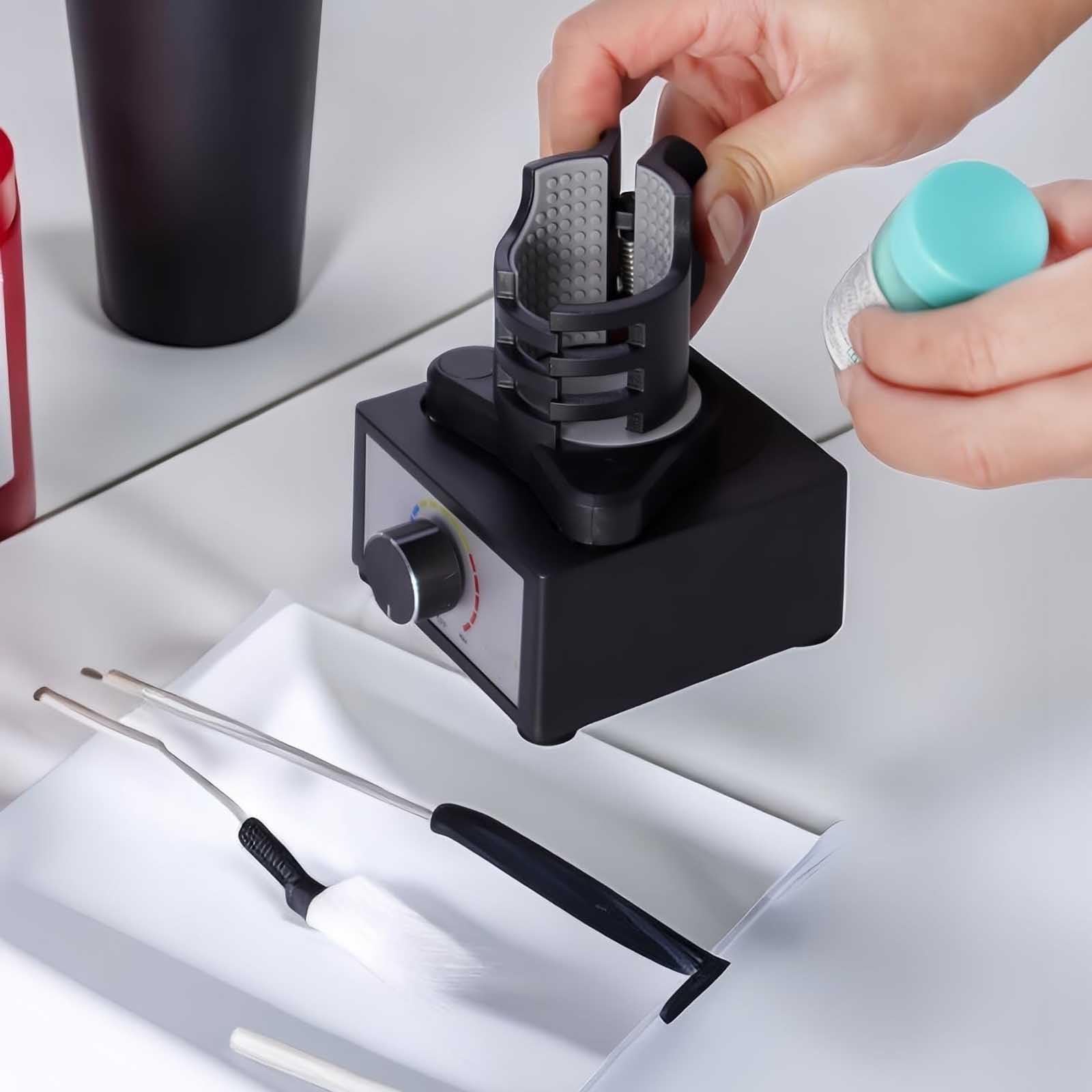 Mezclador de pintura, mini agitador de vórtice para esmalte de uñas de laboratorio, pintura acrílica adhesiva, 3 velocidades ajustables, agita uniformemente