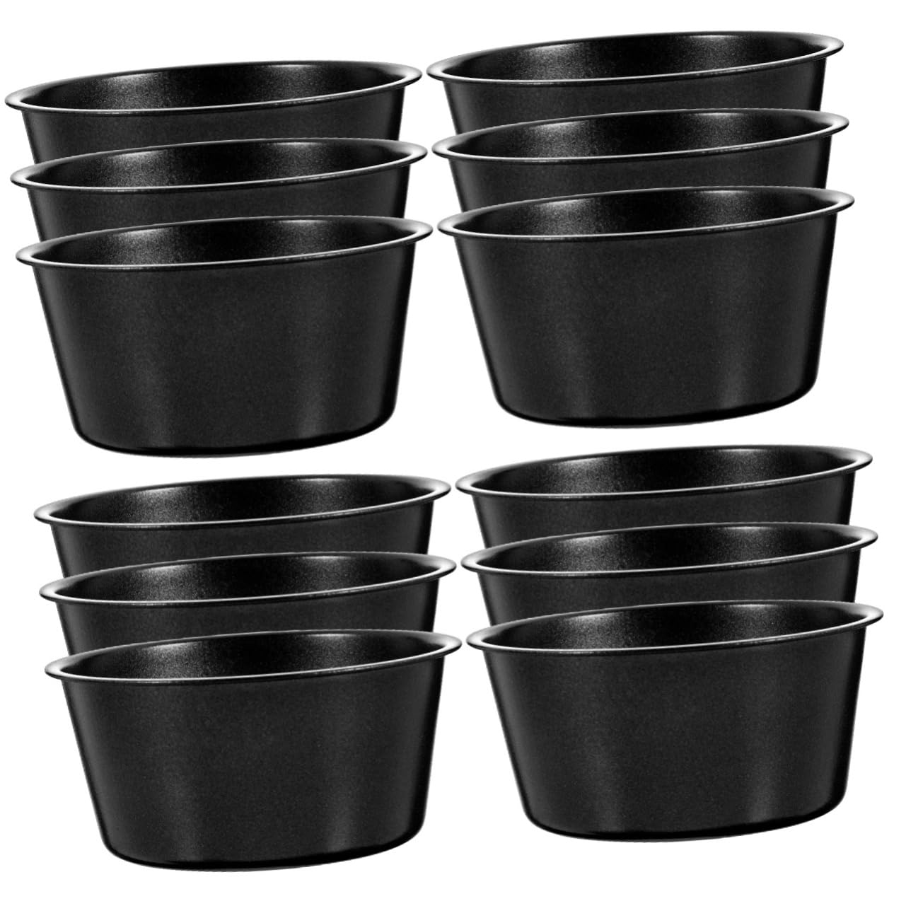 LIFKOME Moldes De Pudding Al Antiadherentes Para Postres Y Muffins Para Tartas Y Gelatinas 3 Piezas X 4