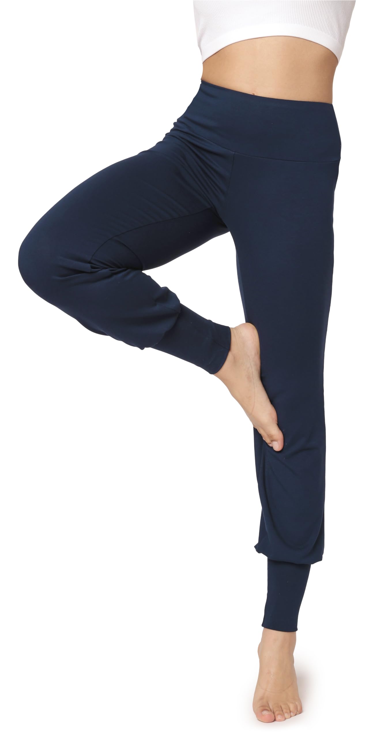 Bellivalini Yoga Hose Damen Lang Haremshose Bequeme Sommerhose Damen Leicht Freizeithose Trainingshose BLV50-278