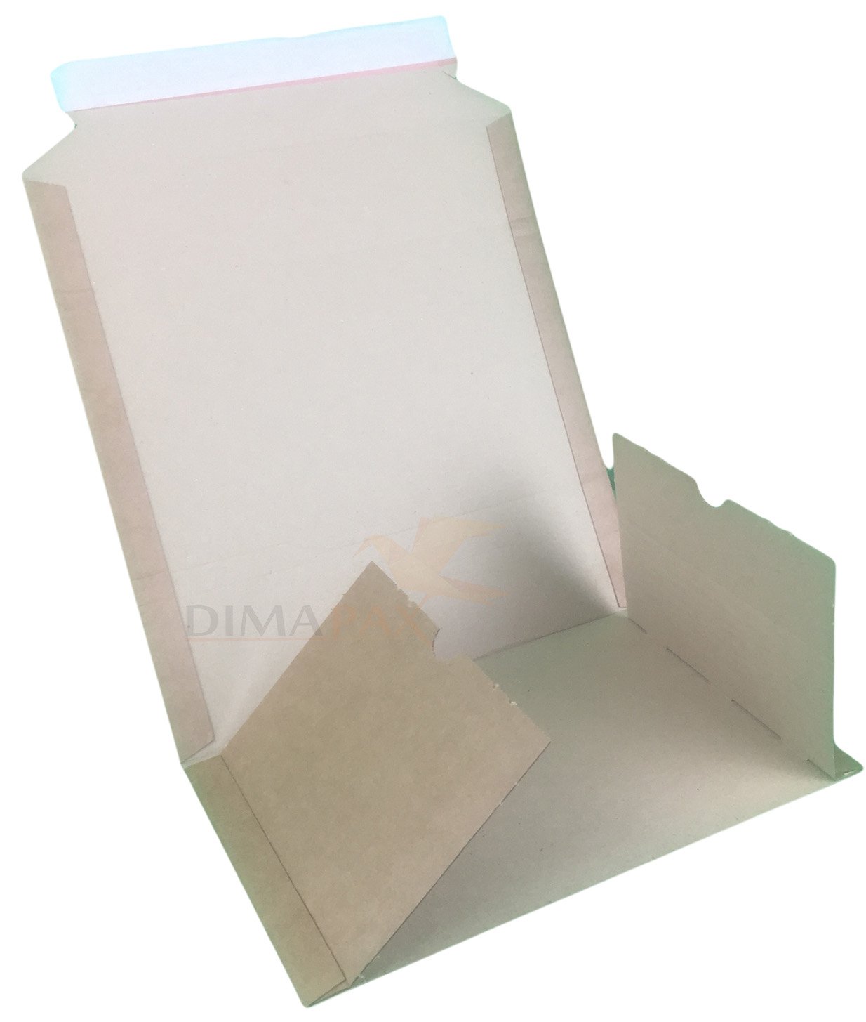 50 Stück LP Schallplatten Versandkarton für 1-25 Vinyl 12" Wickelverpackung für Schallplatten 320 x 320 x 10-80 mm dimapax