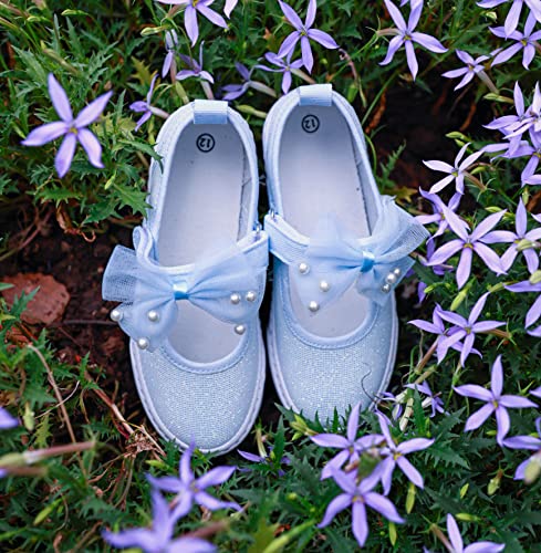 Toandon Toddler Girls Sparkle Glitter Flats Sneakers Age 3-102