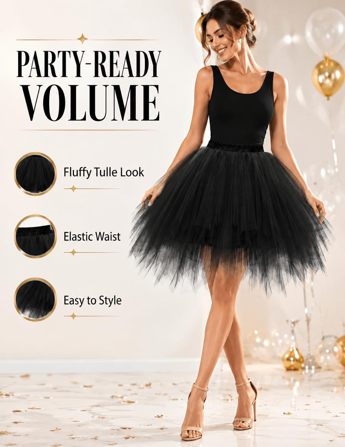 Bbonlinedress Faldas Tul Mujer Enaguas Cortas Tutus Ballet Mini para Vestidos