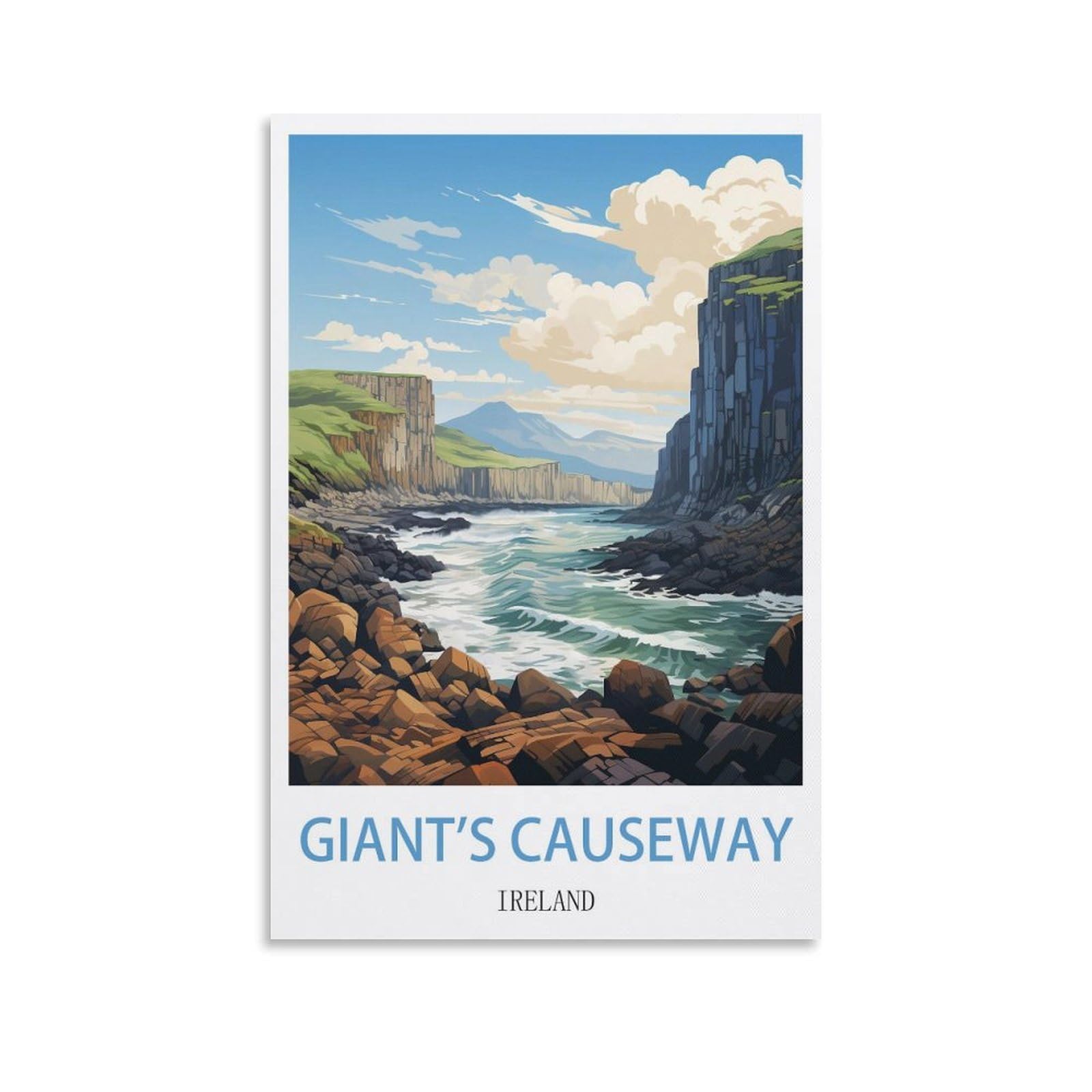 Ezmlfa S087 Diamond Painting Kits For Adults,Giant's Causeway Ireland Diy Diamond Painting Art Kit For Beginners Home Wall Decor Arts And Craft Kits For Adults Kids 50X60cm