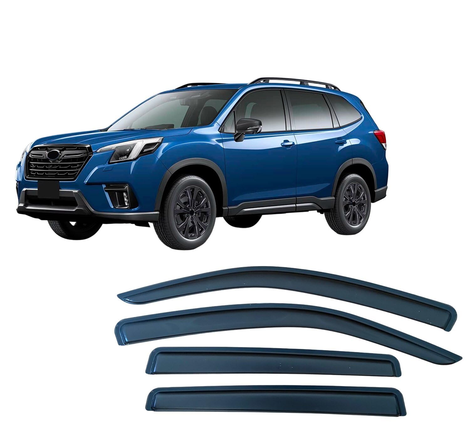 Déflecteurs pluie pour Subaru Forester SK roulez fenêtres ouvertes même sous l'orage