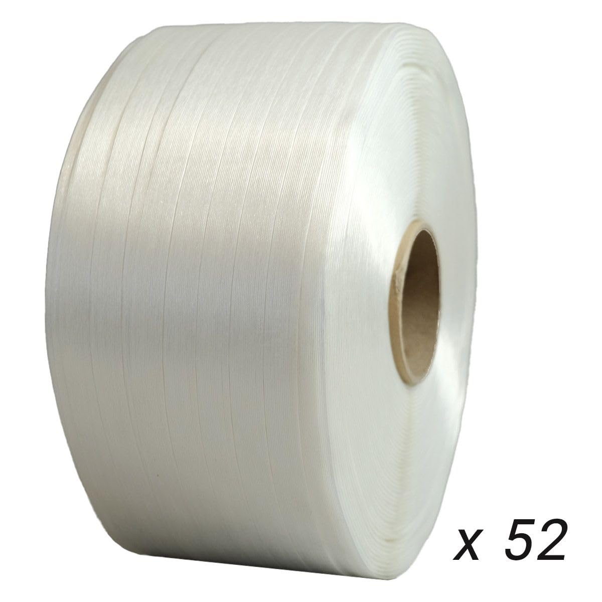 TECPLAST Lot de 52 Feuillards de cerclage fil à fil LFF5 19 mm x 600 m dont 12 OFFERTS - Feuillard Haute Résistance 550kg